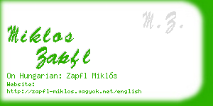 miklos zapfl business card
